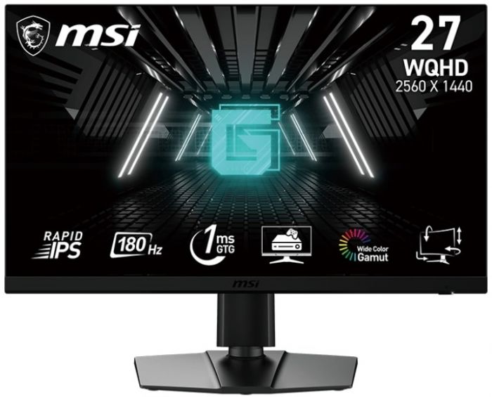 Монітор MSI 27" G272QPF-E2 2xHDMI, DP, Audio, IPS, 2560x1440, 180Hz, 1ms, sRGB 125%, FreeSync, Pivot