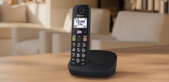 Радіотелефон DECT Panasonic KX-KX-TGU110UAB, чорний