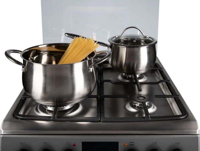 Плита Hansa комбінована, 65л, 50x60см, дисплей, конвекція, чавун, нерж