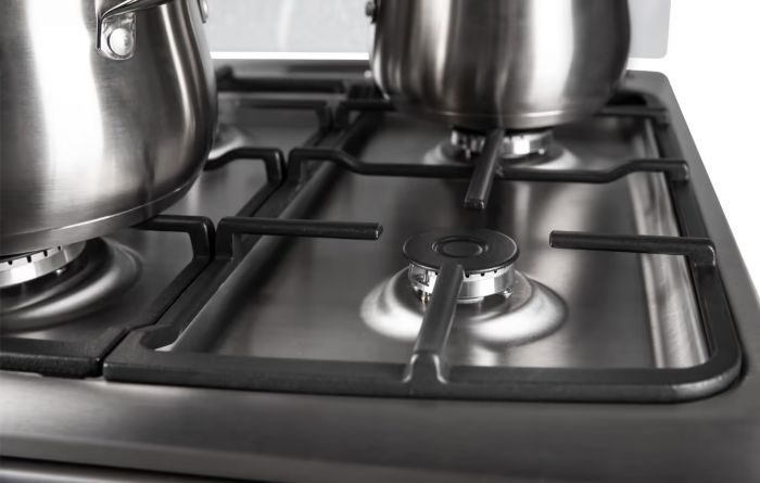 Плита Hansa комбінована, 65л, 50x60см, дисплей, конвекція, чавун, нерж