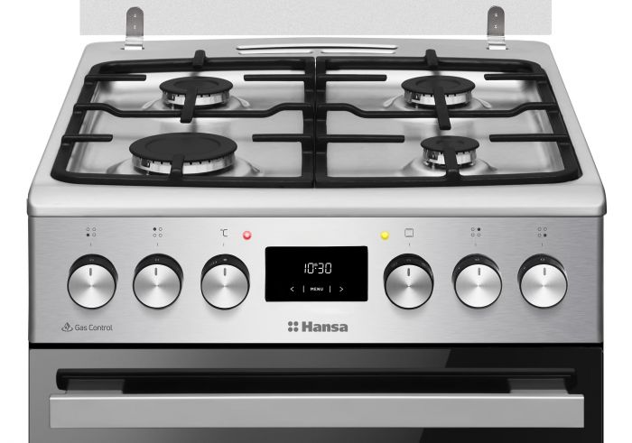 Плита Hansa комбінована, 65л, 50x60см, дисплей, конвекція, чавун, нерж