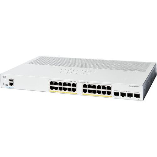 Комутатор Cisco Catalyst 1300 24xGE, PoE, 4x1G SFP