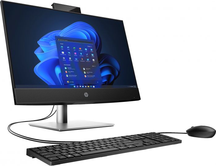 Комп'ютер персональний моноблок HP ProOne 440-G9 23.8" FHD IPS AG, Intel i5-14500T, 16GB, F512GB, UMA, WiFi, кл+м, DOS, чорний