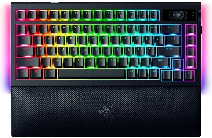 Клавіатура механічна Razer BlackWidow V4 Pro 75%, 81key, Mechanical Switches Gen-3, USB-A/WL/BT, EN, RGB, чорний
