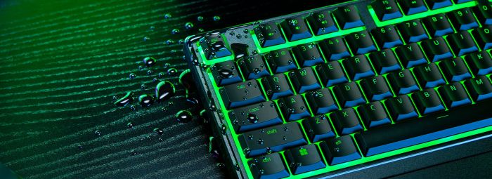 Клавіатура мембранна Razer Ornata V3 X 104key, USB-A, EN/UK, RGB, чорний
