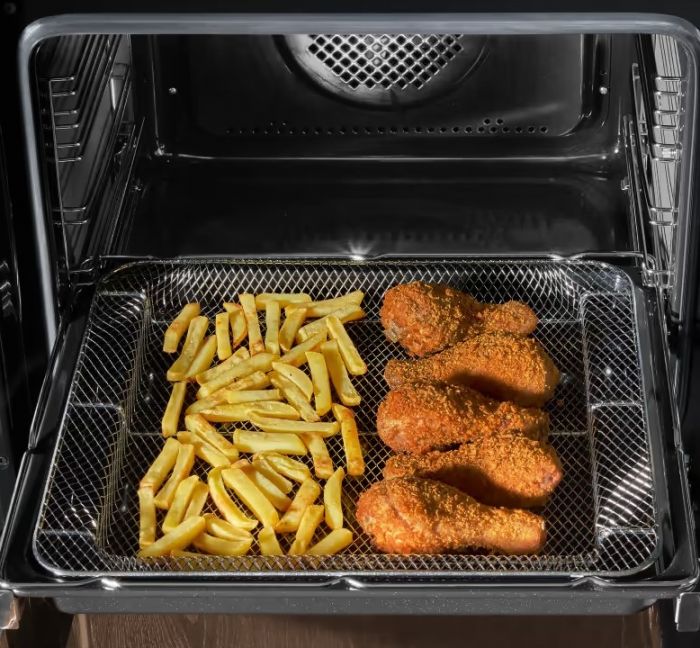 Плита Hansa комбінована, 77л, 60x60см, дисплей, конвекція, чавун, нерж