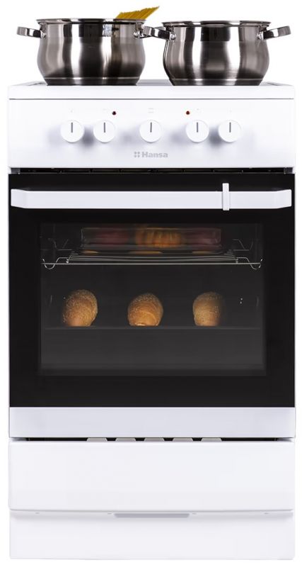 Плита Hansa електрична склокерамічна, 67л, 50x60см, білий