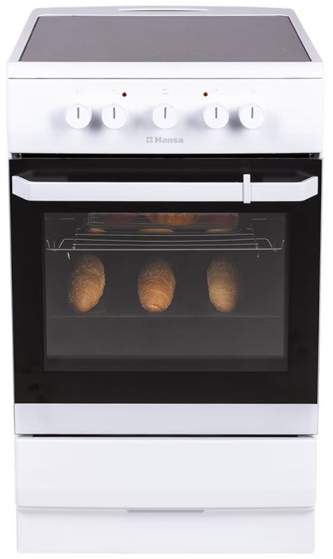 Плита Hansa електрична склокерамічна, 67л, 50x60см, білий