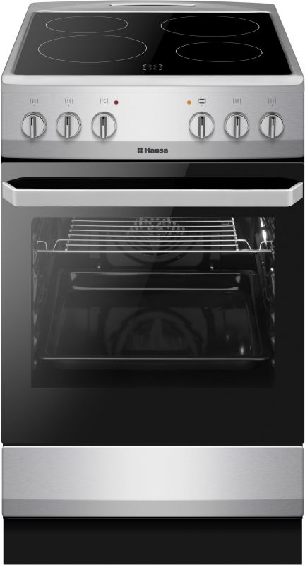 Плита Hansa електрична склокерамічна, 62л, 50x60см, конвекція, нерж