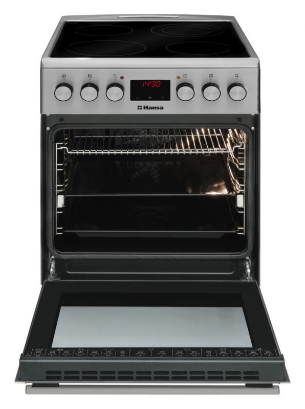Плита Hansa електрична склокерамічна, 65л, 50x60см, дисплей, конвекція, нерж