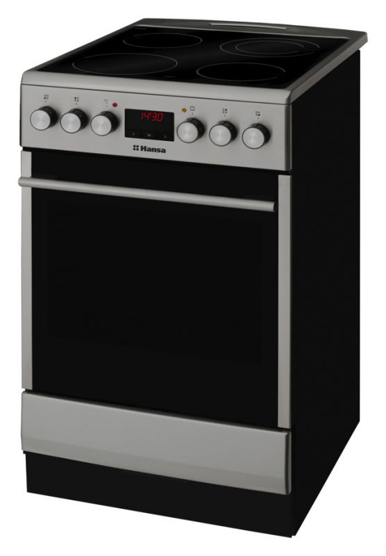 Плита Hansa електрична склокерамічна, 65л, 50x60см, дисплей, конвекція, нерж
