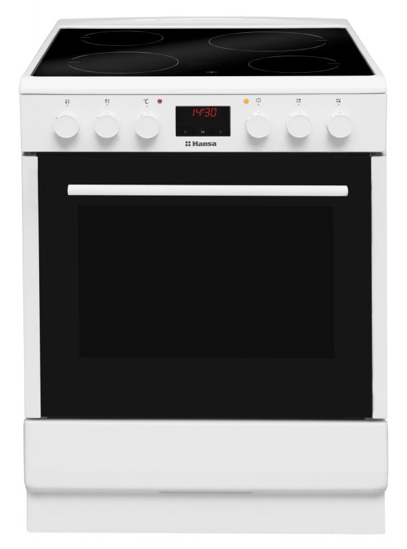 Плита Hansa електрична склокерамічна, 65л, 60x60см, дисплей, конвекція, білий