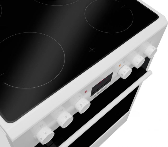 Плита Hansa електрична склокерамічна, 65л, 60x60см, дисплей, конвекція, білий