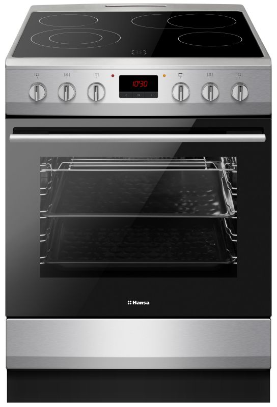 Плита Hansa електрична склокерамічна, 65л, 60x60см, дисплей, конвекція, нерж