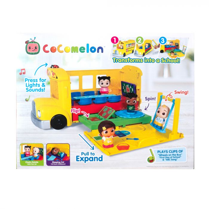 Ігровий набір CoComelon Vehicle Шкільний автобус трансформер, світло, звук