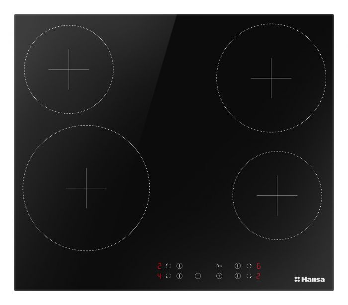 Комплект Hansa (духовка електрична + поверхня склокерамічна), чорний
