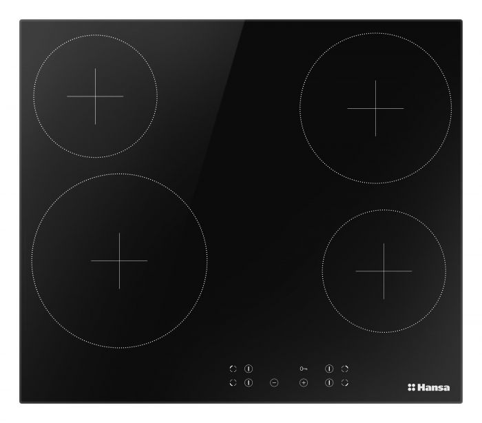 Комплект Hansa (духовка електрична + поверхня склокерамічна), чорний