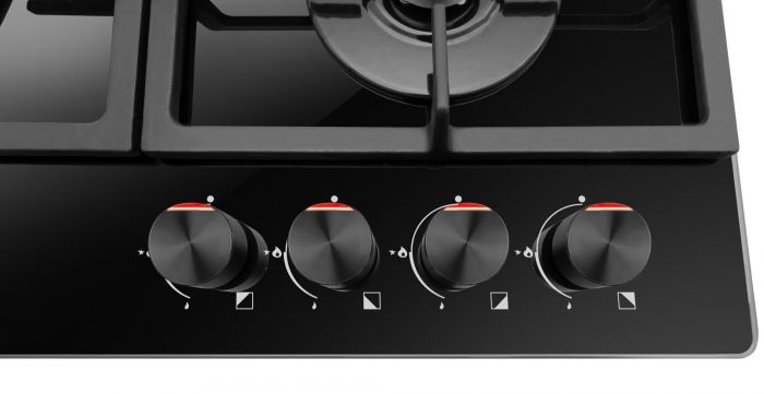 Комплект Hansa (духовка електрична + поверхня газова на склі), чорний