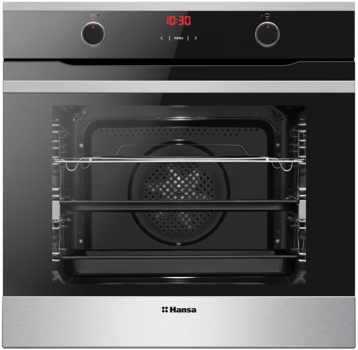 Комплект Hansa (духовка електрична + поверхня газова), чорний+нерж