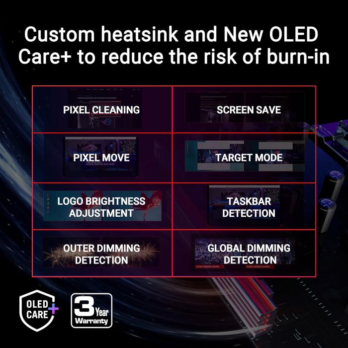 Монітор Asus 26.5" ROG Strix XG27ACDNG 2xHDMI, DP, USB-C, 3xUSB, OLED, 2560x1440, 360Hz, 0.03ms, DCI-P3 99%, AdaptiveSync, Pivot, HDR400