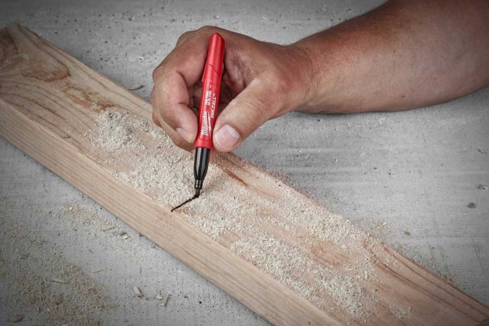 Маркер Milwaukee InkZAll набір 4 шт, водостійкий, чорний