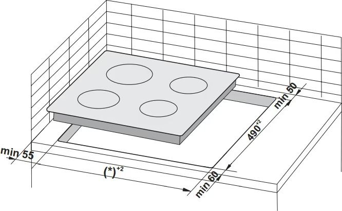 Варильна поверхня Hansa склокерамічна, 57,5см, чорний