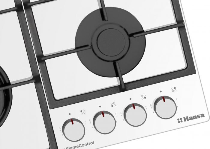 Варильна поверхня Hansa газова, 59см, чавун, білий