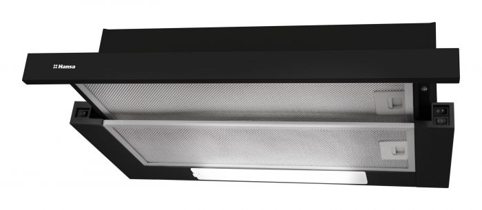 Витяжка Hansa телескопічна, 60см, 270м3ч, чорний