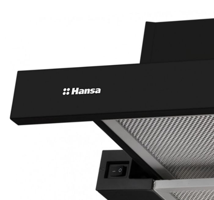 Витяжка Hansa телескопічна, 60см, 389м3ч, чорний