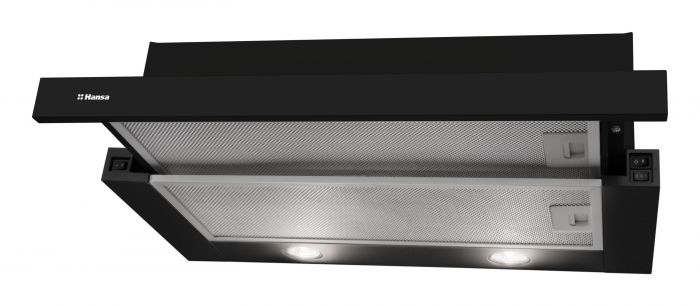 Витяжка Hansa телескопічна, 60см, 270м3ч, чорний