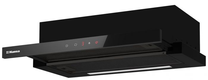 Витяжка Hansa телескопічна, 60см, 508м3ч, чорний