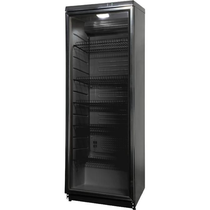 Холодильна вітрина Snaige, 173x60х60, 350л, полок - 5, зон - 1, бут-154, 1дв., ST, чорний