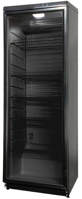 Холодильна вітрина Snaige, 173x60х60, 350л, полок - 5, зон - 1, бут-154, 1дв., ST, чорний