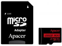 Карта пам'яті Apacer microSD 128GB C10 UHS-I R100MB/s + SD