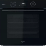 Духова шафа Whirlpool електрична, 71л, A+, дисплей, конвекція, телескопічні напрямні, пара, чорний