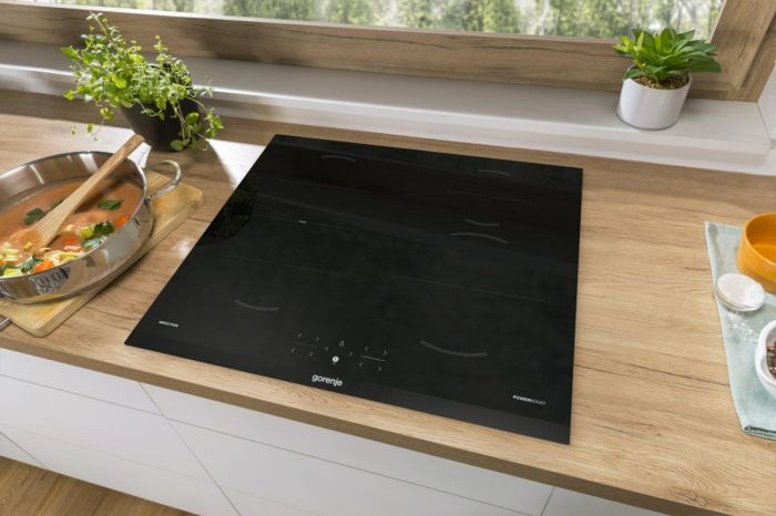 Варильна поверхня Gorenje індукційна, 60см, Bridge, TouchControl, чорний
