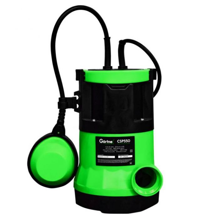 Насос дренажний Gartner CSP550, 550Вт, 11500л·год, висота 7м, 3.85кг