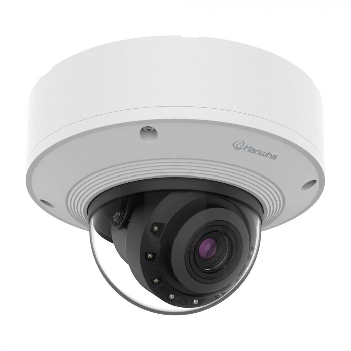 Камера IP Hanwha PNV-A6081R, 2MP, Dome, 4.38-9.33mm AVF, f/1.3-2.15, IR40m, DC 12V/PoE+, IP66/IP67/IP6K9K, IK10+, NEMA4X
