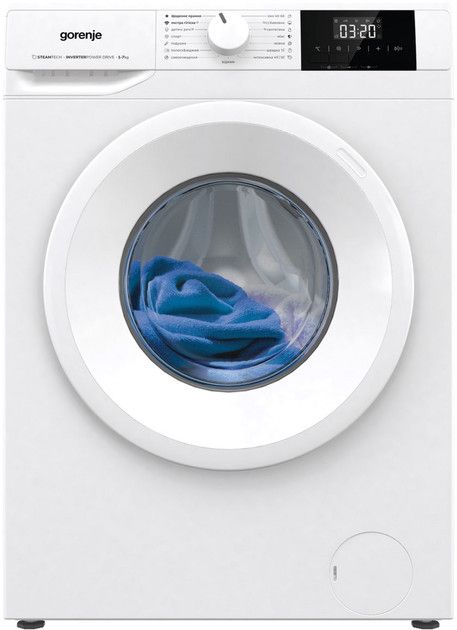 Пральна машина Gorenje фронтальна, 7кг, 1200, A+, 43.5см, дисплей, пар, інвертор, білий