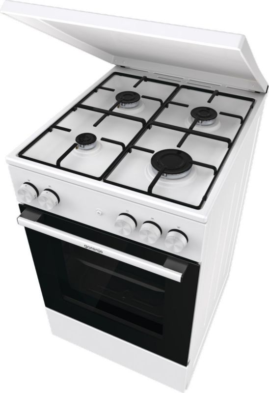 Плита Gorenje  газова, 70л, 50x60см, емальовані, з кришкою, білий
