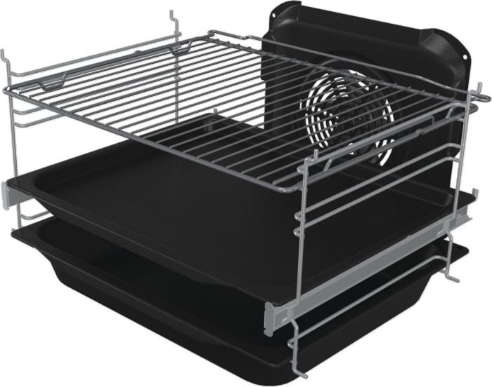 Плита Gorenje комбінована, 70л, 50x60см, дисплей, чавун, білий