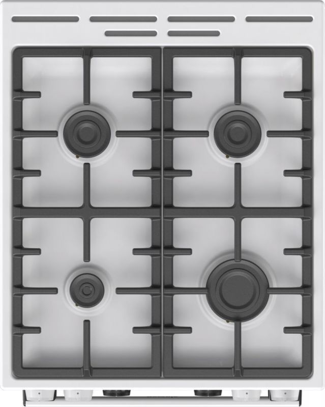 Плита Gorenje комбінована, 70л, 50x60см, дисплей, чавун, білий