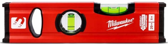 Рівень Milwaukee Slim Box, 20см, 2 капсула, алюмінієвий корпус