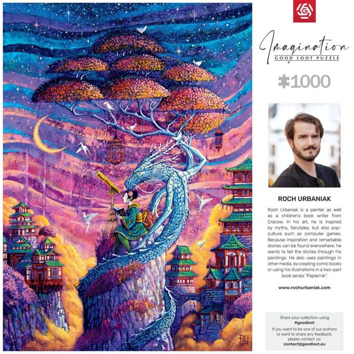Пазл GoodLoot Imagination: Roch Urbaniak Sakura & Ryu 1000 ел.