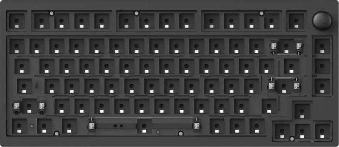 Клавіатура механічна Lemokey  P1 Pro 84Key, Keychron Super Brown, WL/BT/USB-A, QMK/VIA, Hot-Swap, EN/UKR, RGB,  Knob, Carbon Black