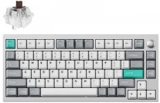 Клавіатура механічна Lemokey  P1 Pro 84Key, Keychron Super Brown, WL/BT/USB-A, QMK/VIA, Hot-Swap, EN/UKR, RGB,  Knob, Space Silver