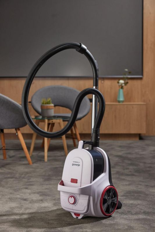 Пилосос Gorenje контейнерний, 850Вт, конт пил -3л, HEPA, телескоп трубка, білий