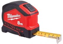 Рулетка Milwaukee Tape Measure Autolock, 8мх25мм, з фіксатором змотування, АБС-пластик