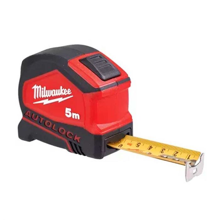 Рулетка Milwaukee Tape Measure Autolock, 5мх25мм, з фіксатором змотування, АБС-пластик