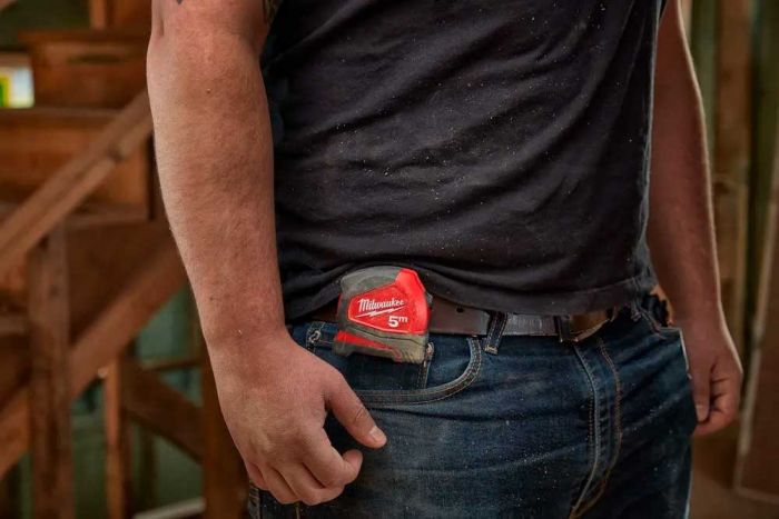 Рулетка Milwaukee Pro Compact , 5мх19мм, з фіксатором змотування, АБС-пластик